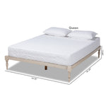 Load image into Gallery viewer, Baxton Studio Iseline Modern And Contemporary Antique White Finished Wood Queen Size Platform Bed Frame
