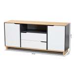 Load image into Gallery viewer, Baxton Studio Reed Mid-Century Modern Multicolor 2-Door Wood Dining Room Sideboard
