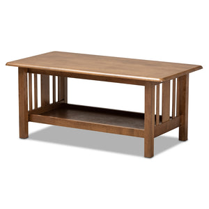 Baxton Studio Rylie Traditional Transitional Mission Style Finished Rectangular Wood Coffee Table