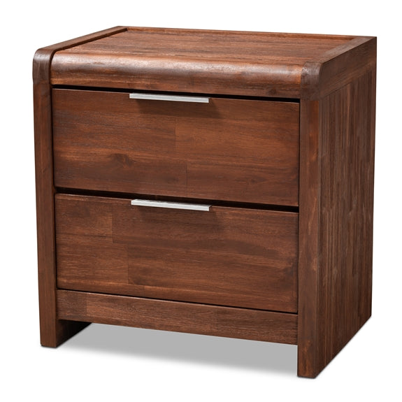 Baxton Studio Torres Modern and Contemporary Finished 2-Drawer Wood Nightstand