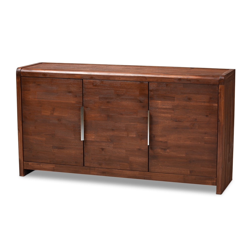 Baxton Studio Torres Modern and Contemporary Finished 3-Door Wood Sideboard Buffet