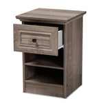 Load image into Gallery viewer, Baxton Studio Dara Traditional Transitional Grey Brown Oak Finished 1-Drawer Wood Nightstand
