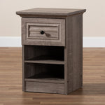 Load image into Gallery viewer, Baxton Studio Dara Traditional Transitional Grey Brown Oak Finished 1-Drawer Wood Nightstand
