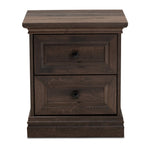 Load image into Gallery viewer, Baxton Studio Nolan Traditional Transitional Hazel Walnut Brown Finished 2-Drawer Wood Nightstand
