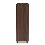 Load image into Gallery viewer, Baxton Studio Carrie Transitional Farmhouse Walnut Brown Finished Wood Wine Storage Cabinet
