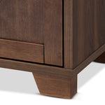 Load image into Gallery viewer, BAXTON STUDIO CARRIE TRANSITIONAL FARMHOUSE WALNUT BROWN FINISHED WOOD WINE STORAGE CABINET
