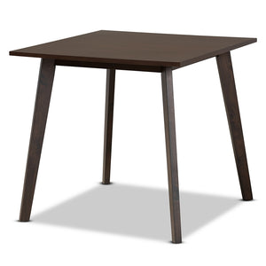 Baxton Studio Britte Mid-Century Modern Finished Square Wood Dining Table