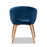 Load image into Gallery viewer, Baxton Studio Vianne Glam And Luxe Navy Blue Velvet Fabric Upholstered Gold Finished Metal Dining Chair
