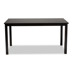 Baxton Studio Eveline Modern And Contemporary Espresso Brown Finished Rectangular Wood Dining Table