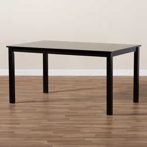 Baxton Studio Eveline Modern And Contemporary Espresso Brown Finished Rectangular Wood Dining Table