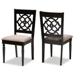 Load image into Gallery viewer, Baxton Studio Renaud Modern And Contemporary Sand Fabric Upholstered And Espresso Brown Finished Wood 2-Piece Dining Chair Set Set
