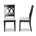 Load image into Gallery viewer, Baxton Studio Lucie Modern And Contemporary Grey Fabric Upholstered And Espresso Brown Finished Wood 2-Piece Dining Chair Set
