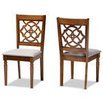 Load image into Gallery viewer, Baxton Studio Renaud Modern And Contemporary Grey Fabric Upholstered And Walnut Brown Finished Wood 2-Piece Dining Chair Set
