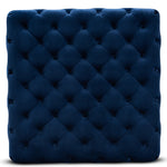 Load image into Gallery viewer, Baxton Studio Verene Glam And Luxe Royal Blue Velvet Fabric Upholstered Gold Finished Square Cocktail Ottoman
