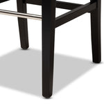 Load image into Gallery viewer, BAXTON STUDIO FAUSTINO MODERN AND CONTEMPORARY GREY FAUX LEATHER UPHOLSTERED BLACK FINISHED WOOD BAR STOOL
