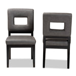 Load image into Gallery viewer, Baxton Studio Faustino Modern And Contemporary Grey Faux Leather Upholstered Black Finished Wood 2-Piece Dining Chair Set
