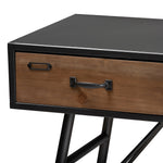 Load image into Gallery viewer, BAXTON STUDIO ARIANA MODERN AND CONTEMPORARY INDUSTRIAL BLACK AND OAK BROWN FINISHED WOOD 3-DRAWER METAL CONSOLE TABLE
