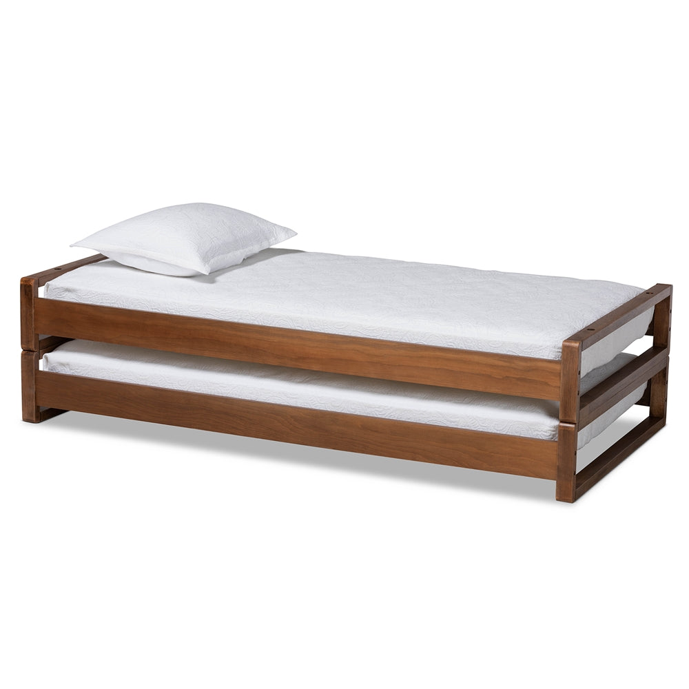 Baxton Studio Klara Modern and Contemporary Finished Wood Expandable Bed Frame