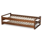 Load image into Gallery viewer, Baxton Studio Klara Modern And Contemporary Walnut Finished Wood Expandable Twin Size To King Size Bed Frame
