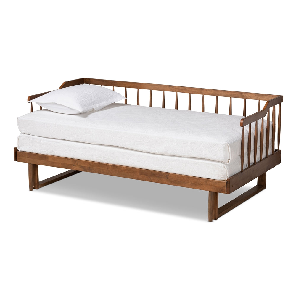 Baxton Studio Muriel Modern and Transitional Finished Wood Expandable Spindle Daybed