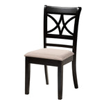 Load image into Gallery viewer, Baxton Studio Brooke Modern Beige Fabric And Dark Brown Finished Wood 5-Piece Dining Set
