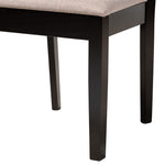 Load image into Gallery viewer, Baxton Studio Aiden Modern Beige Fabric And Dark Brown Finished Wood 5-Piece Dining Set
