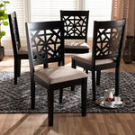 Load image into Gallery viewer, Baxton Studio Jackson Modern And Contemporary Sand Fabric Upholstered And Espresso Brown Finished Wood 4-Piece Dining Chair Set
