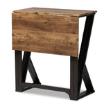 Load image into Gallery viewer, Baxton Studio Richard Industrial And Rustic Walnut Finished Wood And Black Metal 5-Piece Pub Set With Extendable Tabletop
