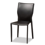 Load image into Gallery viewer, Baxton Studio Heidi Modern And Contemporary Black Faux Leather Upholstered 4-Piece Dining Chair Set
