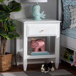 Load image into Gallery viewer, Baxton Studio Naomi Classic And Transitional White Finished Wood 1-Drawer Bedroom Nightstand
