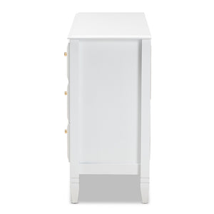 Baxton Studio Naomi Classic And Transitional White Finished Wood 6-Drawer Bedroom Dresser