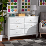 Load image into Gallery viewer, Baxton Studio Naomi Classic And Transitional White Finished Wood 6-Drawer Bedroom Dresser
