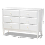 Load image into Gallery viewer, Baxton Studio Naomi Classic And Transitional White Finished Wood 6-Drawer Bedroom Dresser
