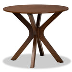 Load image into Gallery viewer, Baxton Studio Kenji Modern And Contemporary Walnut Brown Finished 34-Inch-Wide Round Wood Dining Table
