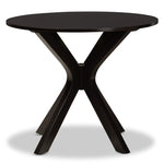 Load image into Gallery viewer, Baxton Studio Kenji Modern And Contemporary Dark Brown Finished 34-Inch-Wide Round Wood Dining Table
