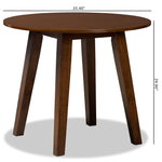 Load image into Gallery viewer, Baxton Studio Ela Modern And Contemporary Walnut Brown Finished 35-Inch-Wide Round Wood Dining Table
