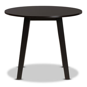 Baxton Studio Ela Modern and Contemporary Finished 35-Inch-Wide Round Wood Dining Table