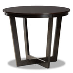 Load image into Gallery viewer, Baxton Studio Alayna Modern And Contemporary Dark Brown Finished 35-Inch-Wide Round Wood Dining Table
