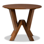 Load image into Gallery viewer, Baxton Studio Irene Modern And Contemporary Walnut Brown Finished 35-Inch-Wide Round Wood Dining Table
