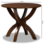 Load image into Gallery viewer, Baxton Studio Tilde Modern And Contemporary Walnut Brown Finished 35-Inch-Wide Round Wood Dining Table
