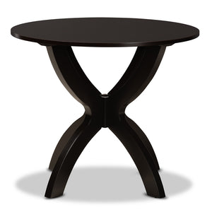 Baxton Studio Tilde Modern And Contemporary Dark Brown Finished 35-Inch-Wide Round Wood Dining Table