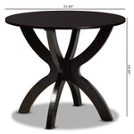 Load image into Gallery viewer, Baxton Studio Tilde Modern And Contemporary Dark Brown Finished 35-Inch-Wide Round Wood Dining Table
