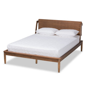 Baxton Studio Sadler Mid-Century Modern Finished Wood Platform Bed