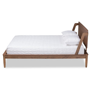 Baxton Studio Sadler Mid-Century Modern Finished Wood Platform Bed