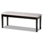 Load image into Gallery viewer, Baxton Studio Teresa Modern And Contemporary Transitional Grey Fabric Upholstered And Dark Brown Finished Wood Dining Bench
