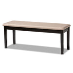 Load image into Gallery viewer, Baxton Studio Teresa Modern And Contemporary Transitional Sand Fabric Upholstered And Dark Brown Finished Wood Dining Bench
