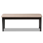 Load image into Gallery viewer, Baxton Studio Teresa Modern And Contemporary Transitional Sand Fabric Upholstered And Dark Brown Finished Wood Dining Bench
