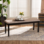 Load image into Gallery viewer, Baxton Studio Teresa Modern And Contemporary Transitional Sand Fabric Upholstered And Dark Brown Finished Wood Dining Bench
