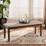 Load image into Gallery viewer, Baxton Studio Teresa Modern And Contemporary Transitional Grey Fabric Upholstered And Walnut Brown Finished Wood Dining Bench
