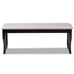 Load image into Gallery viewer, Baxton Studio Cornelie Modern And Contemporary Transitional Grey Fabric Upholstered And Dark Brown Finished Wood Dining Bench
